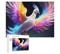 Rompecabezas para adultos, 500 piezas de arte colorido de pájaros de fantasía, rompecabezas para adultos, juego de acertijo cerebral, decoración de pared, regalo de cumpleaños, regalos, 500 piezas