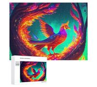 Rompecabezas para adultos, 500 piezas de arte mágico de fénix, 1 rompecabezas para adultos, juego práctico para mejorar la memoria, regalos para amigos y familiares, 500 piezas