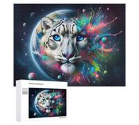 Rompecabezas para adultos, 500 piezas, diseño colorido de tigre planeta, obras de arte para adolescentes, juego de acertijo cerebral, decoración del hogar, cumpleaños único y regalos, 500 piezas