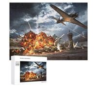 Rompecabezas para adultos, 500 piezas, escena de batalla de la Segunda Guerra Mundial, rompecabezas para adultos, juego difícil desafío para es ideal como regalo, 500 piezas