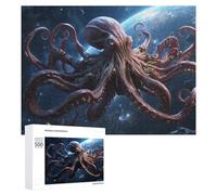 Rompecabezas para adultos, 500 piezas, rompecabezas galáctico de encuentro de pulpo para adultos, juegos de relajación, regalos para mujeres, regalo de cumpleaños, regalos, 500 piezas