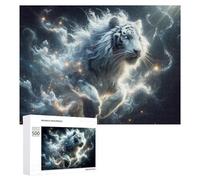 Rompecabezas para adultos, 500 piezas, rompecabezas galáctico de tigre blanco para adultos, juegos relajantes, regalos para mujeres, regalo de cumpleaños, regalos, 500 piezas