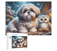 Rompecabezas para adultos, 500 piezas, rompecabezas mágicos de amigos del bosque para adultos, juegos familiares, pero divertidos y divertidos para cumpleaños, Navidad, 500 piezas