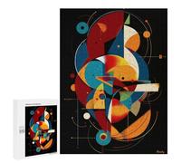 Rompecabezas para adultos 500 unids Orbital Alinement - Modern Geometric Abstract Puzzles para adultos Juego Manual para mejorar la memoria Regalos únicos para cumpleaños y Navidad 500 unids