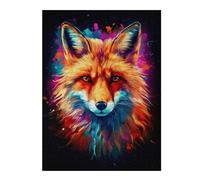 Rompecabezas para Adultos 52x38cm/1000pcs Amazing Fox Art Rompecabezas para Adultos Juego De Ingenio Desafío Difícil Cumpleaños Y Navidad 52x38cm/1000pcs