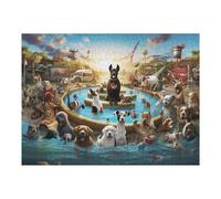 Rompecabezas para Adultos 52x38cm/1000pcs Canine Carnival A Dog'S Delightful Day out! Rompecabezas Juguetes Antiestrés Carrera De Velocidad Manual Regalos para Amigos Y Familiares 52x38cm/1000pcs