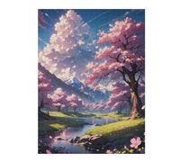Rompecabezas para Adultos 52x38cm/1000pcs Cherry Blossom Riverview Rompecabezas para Adolescentes Juguetes Antiestrés Decoración De Pared Gran Regalo para Jugar 52x38cm/1000pcs