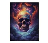 Rompecabezas para Adultos 52x38cm/1000pcs Cosmic Skull Artwork Rompecabezas para Adolescentes Juegos Familiares Análisis Y Lógica Interacción Entre Padres E Hijos 52x38cm/1000pcs