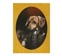 Rompecabezas para Adultos 52x38cm/1000pcs Dachshund Gentleman On Gold Rompecabezas para Adultos Juegos Relajantes Alivia El Estrés Cumpleaños Y Navidad 52x38cm/1000pcs