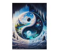 Rompecabezas para Adultos 52x38cm/1000pcs Iceland Yin and Yang Rompecabezas para Adultos Juguetes Antiestrés Decoración Juego Desafiante Regalos 52x38cm/1000pcs