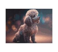 Rompecabezas para Adultos 52x38cm/1000pcs Magical Poodle in Celestial Light Rompecabezas para Adultos Juegos Relajantes Carrera De Velocidad Manual Regalos para Amigos Y Familiares 52x38cm/1000pcs