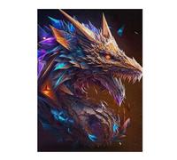 Rompecabezas para Adultos 52x38cm/1000pcs Mystical Dragon Head Rompecabezas para Adultos Juego De Ingenio Arte Mural Desafío Educativo 52x38cm/1000pcs