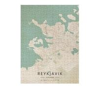 Rompecabezas para Adultos 52x38cm/1000pcs Reykjavik Iceland Rompecabezas para Adultos Juguetes Antiestrés Corte De Precisión Cumpleaños Y Navidad 52x38cm/1000pcs