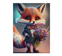 Rompecabezas para Adultos 52x38cm/1000pcs Romantic Fox Rompecabezas para Adultos Juego Práctico Decoración De Pared Interacción Entre Padres E Hijos 52x38cm/1000pcs