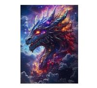 Rompecabezas para Adultos 52x38cm/1000pcs Rompecabezas Galactic Dragon Head Rompecabezas para Adultos Juegos Relajantes Alivia El Estrés Reducción del Estrés Regalos 52x38cm/1000pcs