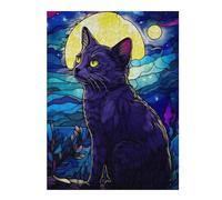 Rompecabezas para Adultos 52x38cm/1000pcs Russian Blue Cat Abstract Rompecabezas para Adultos Juegos Relajantes Alivia El Estrés Cumpleaños Y Navidad 52x38cm/1000pcs