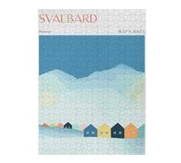 Rompecabezas para Adultos 52x38cm/1000pcs Svalbard Norway Minimalist Travel Rompecabezas para Adultos Juguetes Antiestrés Decoración Juego Desafiante Regalos 52x38cm/1000pcs