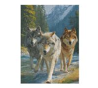 Rompecabezas para Adultos 52x38cm/1000pcs Wolf Pack Wilderness Scene Rompecabezas para Adultos Juguetes Antiestrés Desafío Difícil Regalo De Cumpleaños, Regalos, 52x38cm/1000pcs