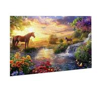 Rompecabezas para Adultos, 6000 Piezas, Puzzle de Madera Desafiante, Obra Arte Juego, Rompecabezas Juego De Manos Decoración Familiar, Pasatiempo Creativo, Regalo 105 x 179 cm Caballo Pastoral K0F-435