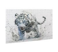 Rompecabezas para Adultos,6000 Piezas,Puzzle de Madera Desafiante,Obra Arte Juego,Rompecabezas Juego De Manos Decoración Familiar,Pasatiempo Creativo,Regalo 105 x 179 cm Tigre Blanco Animal K0F-60