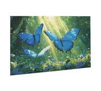 Rompecabezas para Adultos, 6000 Piezas, Puzzle de Madera Desafiante, Obra de Arte de Juego, Rompecabezas Juego De Manos DecoracióN Familiar, Pasatiempo Creativo, Azul Mariposa 105.5X179.5cm fr0-706