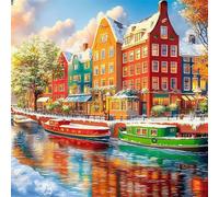 Rompecabezas para Adultos 70 Piezas Barcos de Winter Street Puzzle Adultos,Entretenimiento Creativo Diversión,Decoración Familiar,Regalo para la Relajación