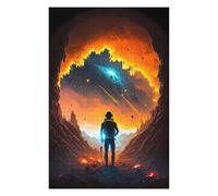 Rompecabezas para Adultos 75x50cm/1000pcs Astronaut Gazing at Galaxy Rompecabezas para Adultos Juegos Familiares Decoración De Pared Difícil Y Desafiante 75x50cm/1000pcs