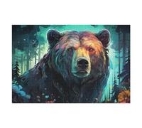 Rompecabezas para Adultos 75x50cm/1000pcs Colorful Forest Bear Portrait Rompecabezas DIY Juguetes Mejora La Memoria Regalos para Amigos Y Familiares 75x50cm/1000pcs