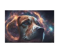 Rompecabezas para Adultos 75x50cm/1000pcs Cosmic Canine A Dog in Space Rompecabezas para Adultos Juegos Relajantes Que Mejoran La Memoria Regalos para Amigos Y Familiares 75x50cm/1000pcs
