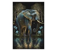Rompecabezas para Adultos 75x50cm/1000pcs Enchanted Forest Elephant Rompecabezas Juego Práctico Desafío Difícil Regalos para Amigos Y Familiares 75x50cm/1000pcs