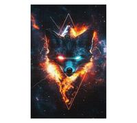 Rompecabezas para Adultos 75x50cm/1000pcs Fiery Galactic Fox Rompecabezas para Adultos Juego De Ingenio Regalos para Mujeres Actividades Divertidas En Casa 75x50cm/1000pcs