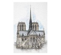 Rompecabezas para Adultos 75x50cm/1000pcs Notre Dame De Paris Rompecabezas para Adultos Juego Familiar Regalos De Decoración Amigos Y Familiares 75x50cm/1000pcs