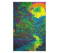 Rompecabezas para Adultos 75x50cm/1000pcs Rainbow Lagoon Sunset Rompecabezas para Adultos Juegos Relajantes Análisis Y Lógica Actividades Divertidas En Casa 75x50cm/1000pcs
