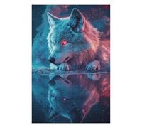 Rompecabezas para Adultos 75x50cm/1000pcs Wolf Reflection Rompecabezas para Adultos Juegos Relajantes Ensamblaje De Patrones Cumpleaños 75x50cm/1000pcs