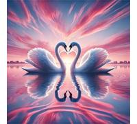 Rompecabezas para Adultos 80 Piezas Cisnes del Lago Sunset Puzzle Adultos,Entretenimiento Creativo Diversión,Decoración Familiar,Regalo para la Relajación