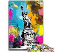 Rompecabezas para Adultos, Adolescentes, Rompecabezas, Arte, Estatua de la Libertad para niños de 14 años en adelante, Juguetes para Jugar Toda la Familia, 38x26cm