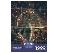 Rompecabezas para Adultos Airplane Aviación Arte Puzzles De Madera para La Mente Challenge Puzzle Transporte Regalo para Niños Puzzle De 1000 Piezas Puzzle Adultos Y Niños 38x26cm/1000pcs