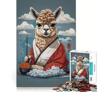 Rompecabezas para Adultos Alpaca Viajando a Japón de 1000 Piezas Juego de Entrenamiento cognitivo con Encaje Huecos Actividad Relajante para la Mente (50x75cm)