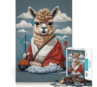 Rompecabezas para Adultos Alpaca Viajando a Japón de 1000 Piezas Juego de Memoria Mental de Alta precisión Manualidad para Momentos de Tranquilidad y Ejercicio Mental en casa (38x52cm)