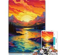 Rompecabezas para Adultos Amanecer con Agua 1000 Piezas para Adolescentes Entrena tu Cerebro y Tus Manos Regalo de cumpleaños (26x38cm)