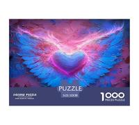 Rompecabezas para Adultos - Amor artístico and Angel Wings, Un Desafiante Acertijo, Símbolo del corazón, para Toda La Familia, Regalos Adultos Y Niños 52x38cm/1000pcs