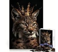 Rompecabezas para Adultos Animal Lynx King de 1000 Piezas Actividad de Desarrollo Cerebral Entretenimiento Limpio Únete a la alegría navideña (50x75cm)