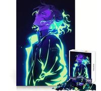 Rompecabezas para Adultos Anime Boy Neon Glow de 1000 Piezas Actividad de Desarrollo Cerebral y Ocio ¡Disfruta de una Navidad Alegre! (50x75cm)