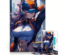 Rompecabezas para Adultos Anime City Girl,1000 Piezas,Juego Mental,Regalo,Troquelado de Alta precisión,Actividad Relajante para Grupos en Interiores (38x52cm)