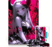 Rompecabezas para Adultos Anime Devil Girl Gaming,1000 Piezas,Juego Mental,Regalo,Troquelado de Alta precisión,Actividad Relajante para Grupos en Interiores (50x75cm)