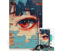 Rompecabezas para Adultos Anime Eye Graffiti 1000 Piezas Juego de ingenio Regalo Corte de Alta precisión Actividad Relajante para Grupos en Interiores (38x52cm)