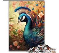 Rompecabezas para Adultos, Arte Colorido, Pavo Real, desafiantes Rompecabezas de 26x38cm, Juego de ingenio, Juego Familiar Interactivo, Apto para Mayores de 14 años.