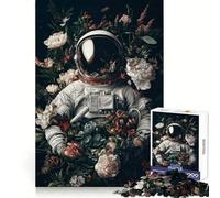 Rompecabezas para Adultos Astronauta en Flor de 1000 Piezas Un desafío Mental para Disfrutar en Silencio Corte preciso (50x75cm)