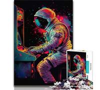 Rompecabezas para Adultos astronautas del Espacio en Color Rompecabezas para Adolescentes Juguetes educativos interacción Entre Padres e Hijos (50x75cm)