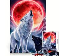 Rompecabezas para Adultos Aullido de Lobo de 1000 Piezas Desarrolla la Capacidad analítica, es Ideal para Relajarse y Disfrutar del Invierno (38x52cm)